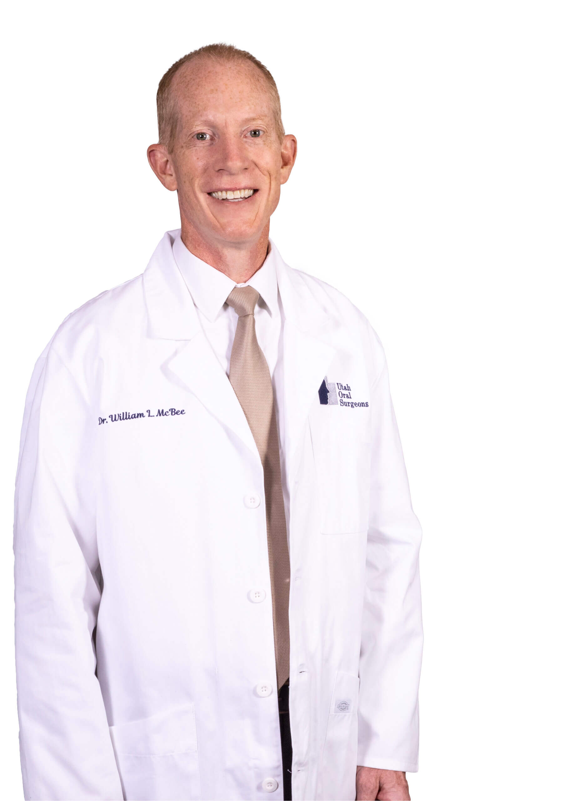 Dr. McBee - Utah Oral Surgeons in lab coat